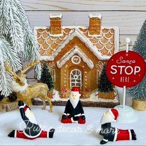 Christmas Zen Yoga Gnomes Meditation Santa Claus Gnomes set For Your Tier Trays